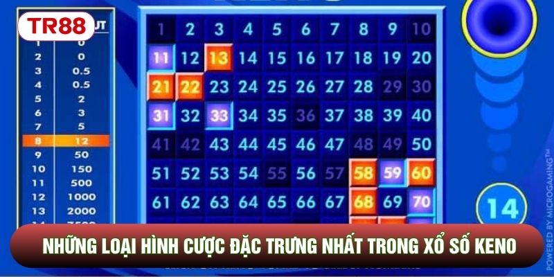 Những loại hình cược đặc trưng nhất trong xổ số Keno